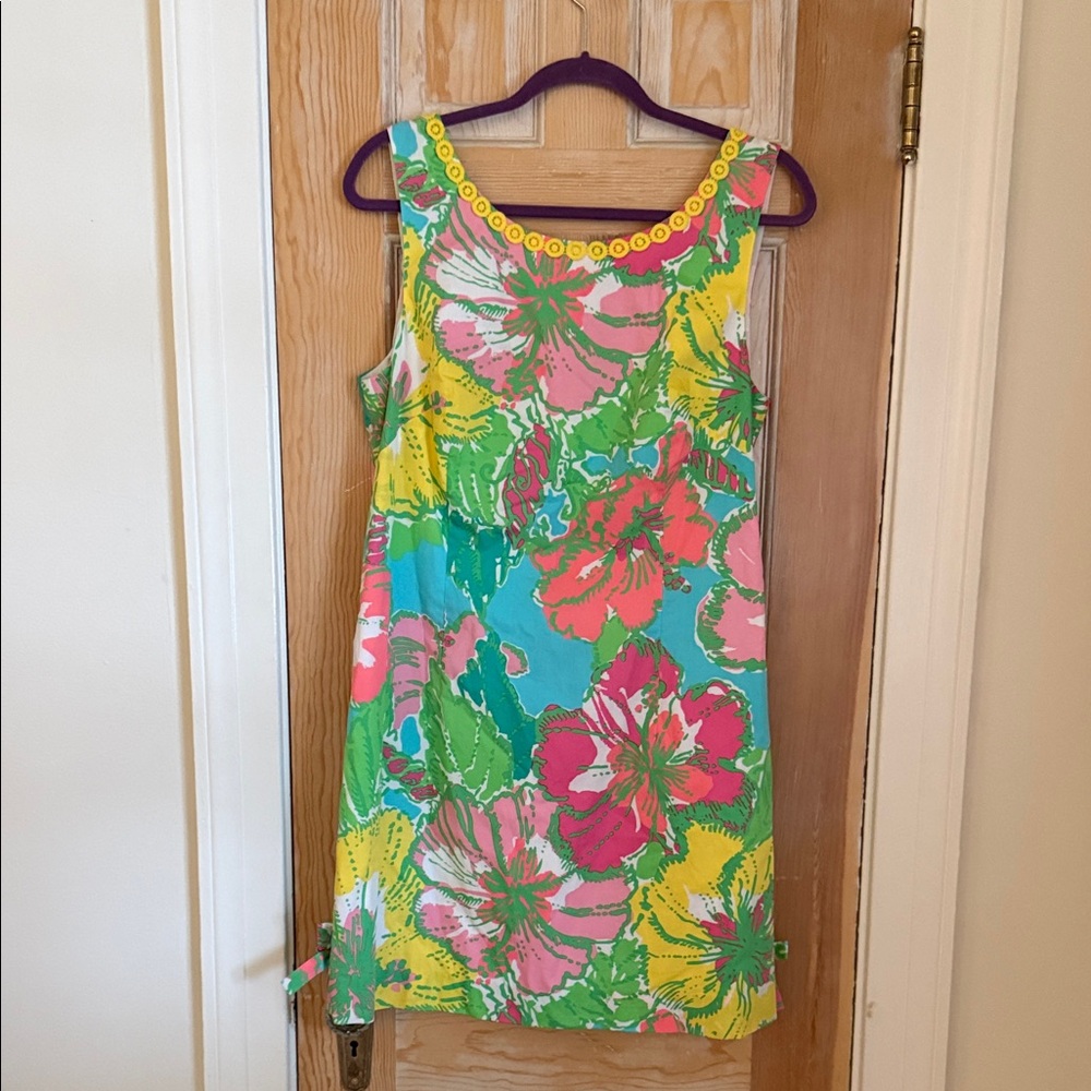 Lilly Pulitzer Delia Shift Dress Shorely Blue Big Flirt - Picture 3 of 8